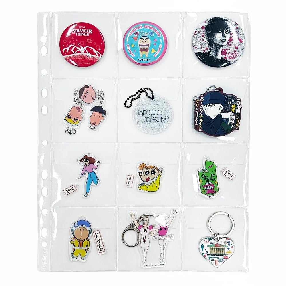 Amazon.com : hihaba A4 Flap 12-Pocket 1piece, 37Type Crystal Clear